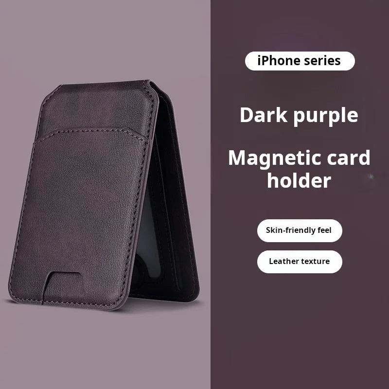 MagSafe PU Leather Wallet with Stand – Card Holder for iPhone 12–17 Pro Max