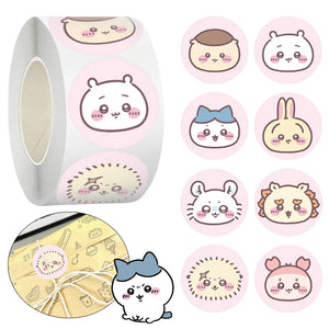 500pcs Chiikawa Stickers Kawaii Thank You Sticker Cartoon Seal Labels DIY Gift Baking Package Envelope Stationery Decoration