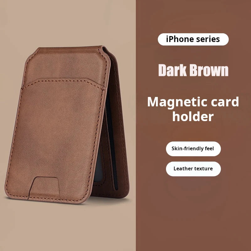 MagSafe PU Leather Wallet with Stand – Card Holder for iPhone 12–17 Pro Max