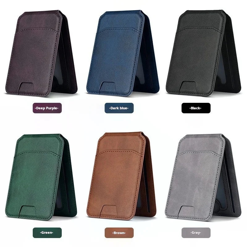 MagSafe PU Leather Wallet with Stand – Card Holder for iPhone 12–17 Pro Max