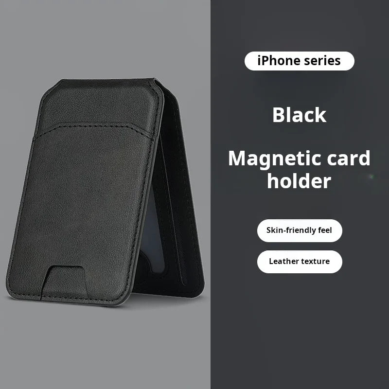 MagSafe PU Leather Wallet with Stand – Card Holder for iPhone 12–17 Pro Max