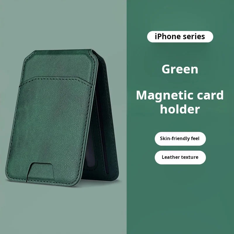 MagSafe PU Leather Wallet with Stand – Card Holder for iPhone 12–17 Pro Max