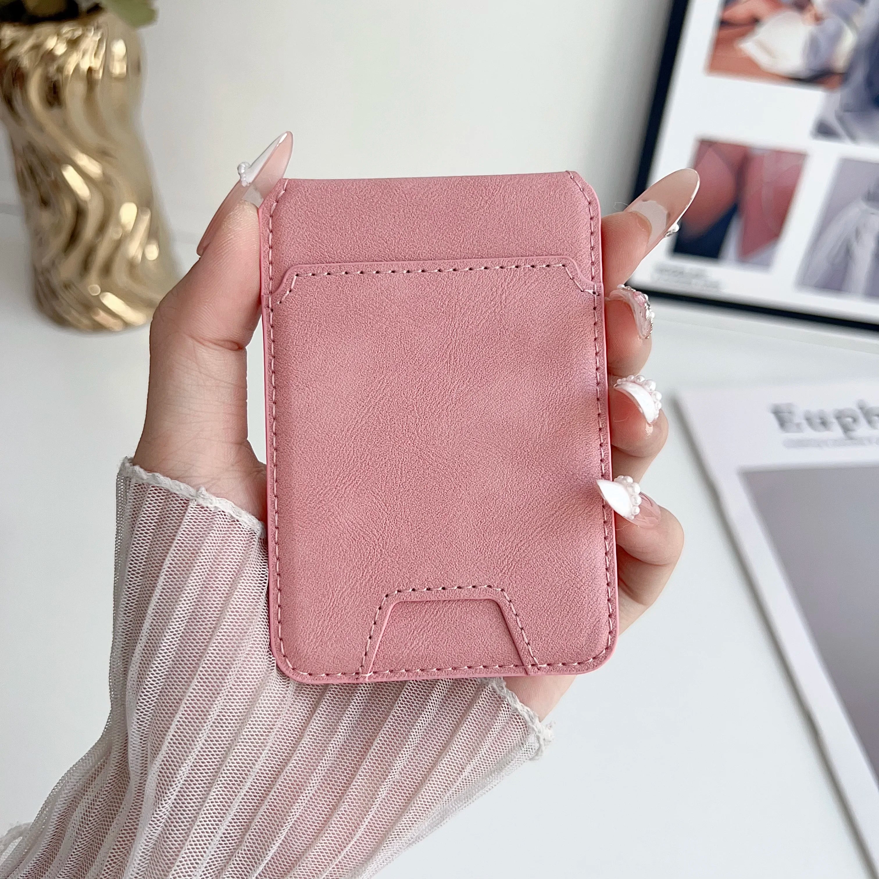 MagSafe PU Leather Wallet with Stand – Card Holder for iPhone 12–17 Pro Max