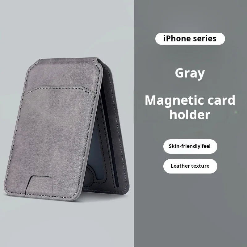 MagSafe PU Leather Wallet with Stand – Card Holder for iPhone 12–17 Pro Max